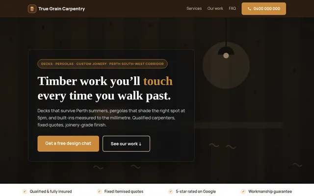 Carpenter — showcase-led
